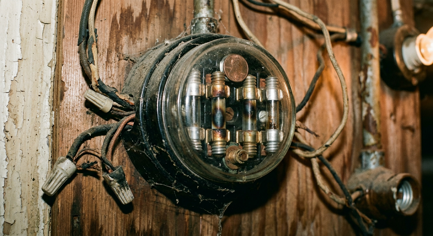 Older fuse box documented for Edmonton replacement planning